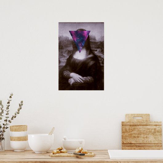 Poster Mona lisa hipster. (Cuisine)
