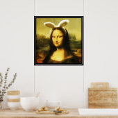 Poster Mona Lisa Le lapin de Pâques (Cuisine)