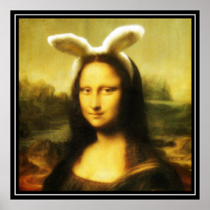 Poster Mona Lisa Le lapin de Pâques