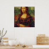 Poster Mona Lisa Lettuce Art fine Cuillère végétale (Cuisine)