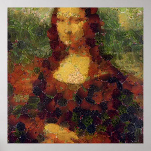 Poster Mona Lisa Lettuce Art fine Cuillère végétale (Devant)