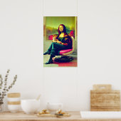 Poster Mona Lisa Meme Pop Art (Cuisine)