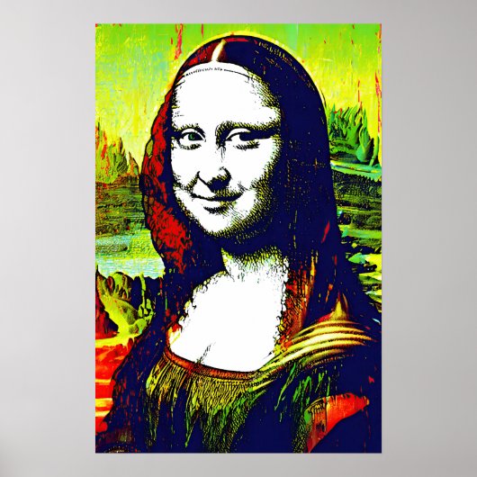 Poster Mona Lisa Meme Pop Art (Devant)