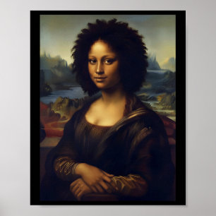 Poster Mona Lisa noire Histoire des Noirs américains Mois
