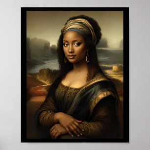 Poster Mona Lisa noire Mois de l'histoire afro-américaine