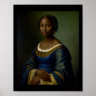 Poster Mona Lisa noire Mois de l'histoire des Noirs Femme