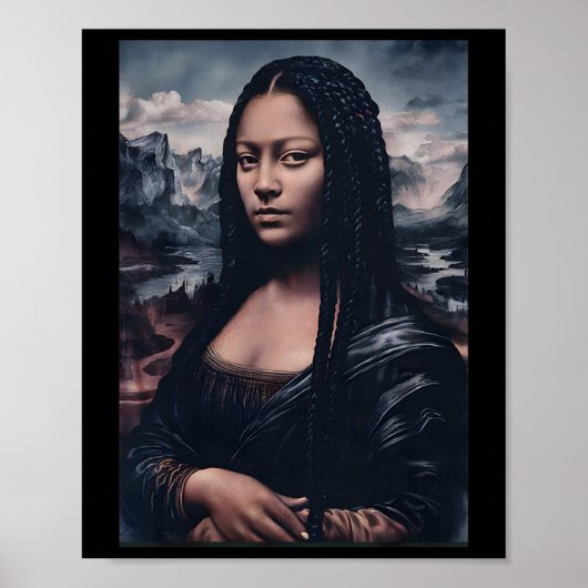 Poster Mona Lisa par Alphaone Black Afro Queen Mois de l' (Devant)