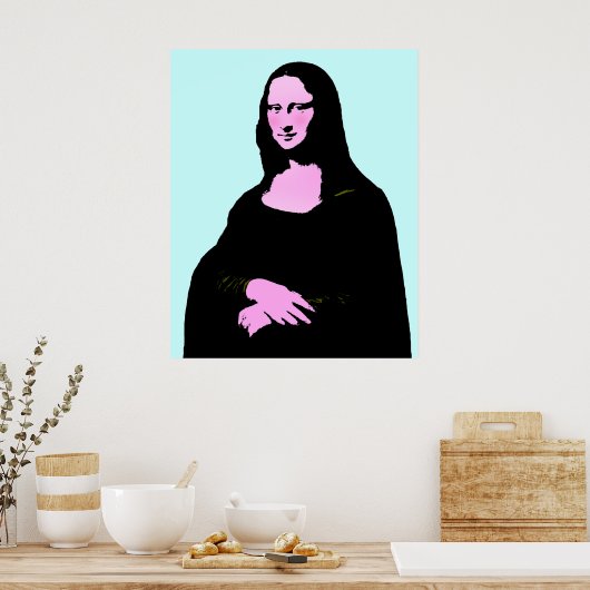 Poster Mona Lisa Pop Art Style (Cuisine)
