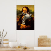 Poster Mona Lisa Possède Une Jolie Giraffe (Cuisine)