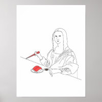 Mona Lisa Réinventée avec Sushi Fusion Japonaise A