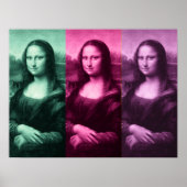 Poster Mona Lisa Rose vert violet (Devant)