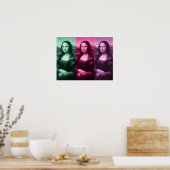 Poster Mona Lisa Rose vert violet (Cuisine)