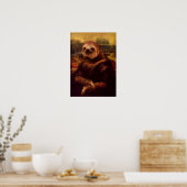 Poster Mona Lisa Sloth (Cuisine)