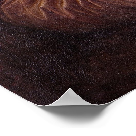 Poster Mona Lisa souffle une bulle grise (Coin)