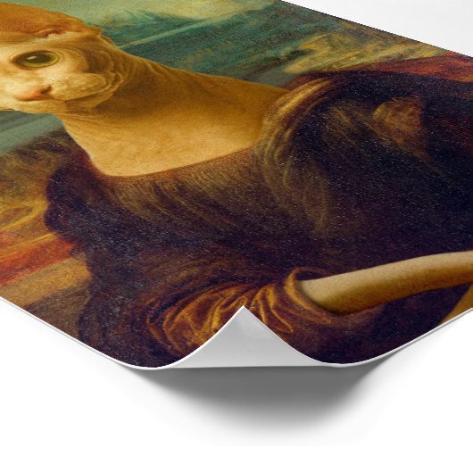 Poster Mona Lisa Sphynx Chat (Coin)