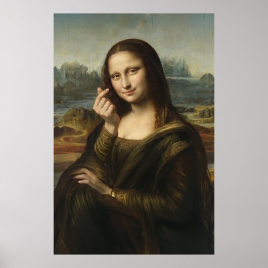 Poster Mona Lisa striking a "Kyun Pose" (Devant)