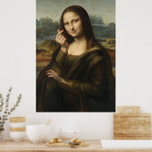 Poster Mona Lisa striking a "Kyun Pose" (Cuisine)