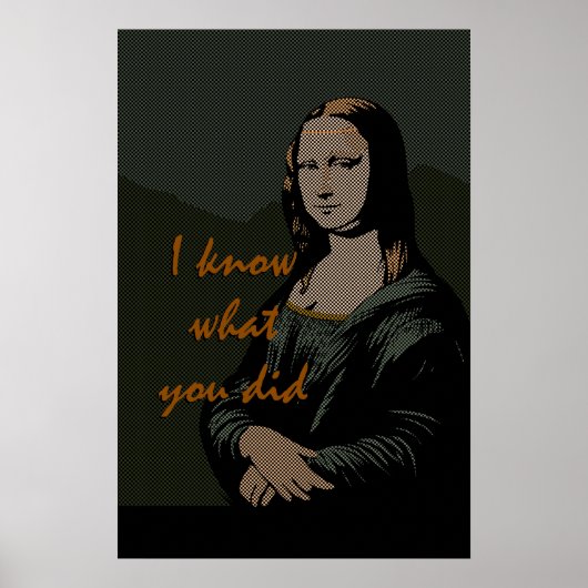 Poster Mona Lisa - Style de bande dessinée (Devant)
