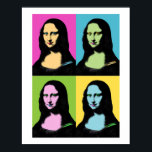 Poster Mona Lisa - Style Pop Art<br><div class="desc">Mona Lisa est stylisée dans Pop Art et Son célèbre sourire est également coloré. Pour les amateurs de Pop Art. En ce qui concerne la peinture de Léonard de Vinci,  voici Art Revisité !</div>