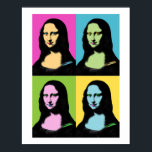Poster Mona Lisa - Style Pop Art<br><div class="desc">Mona Lisa est stylisée dans Pop Art et Son célèbre sourire est également coloré. Pour les amateurs de Pop Art. En ce qui concerne la peinture de Léonard de Vinci,  voici Art Revisité !</div>