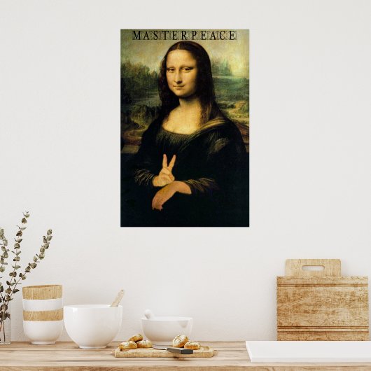 Poster Mona Lisa - une MasterPeace (Cuisine)