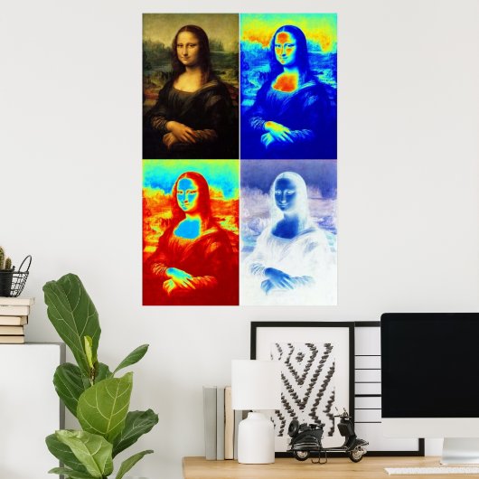 Poster Mona Lisa Warholled (Bureau à domicile)