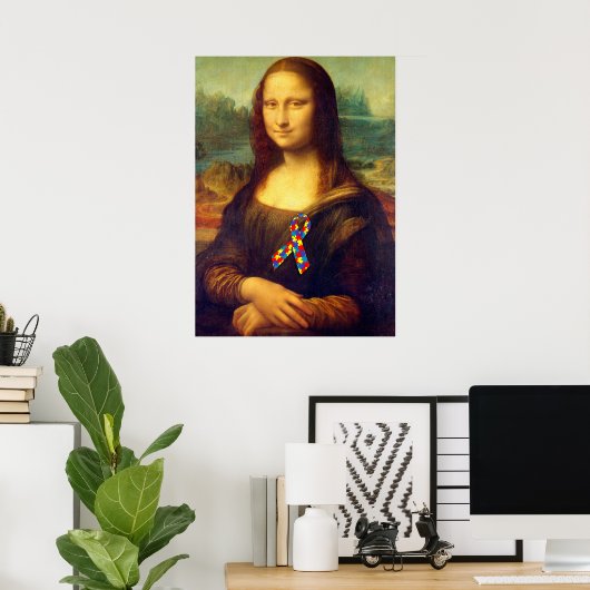 Poster Mona Lisa With Puzzle (Bureau à domicile)