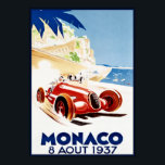 Poster Monaco 1937, Vintag Art<br><div class="desc">Art vintage, 1937 Monaco race.</div>