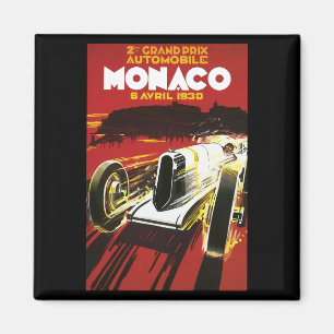 Poster Monaco Car Road Race Magneet