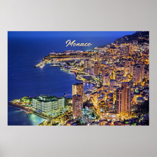 Poster Monaco la nuit