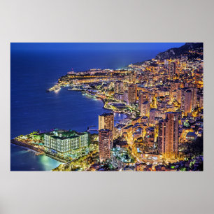 Poster Monaco la nuit