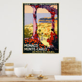 Poster Monaco. Monte-Carlo. Au pays du soleil (Cuisine)