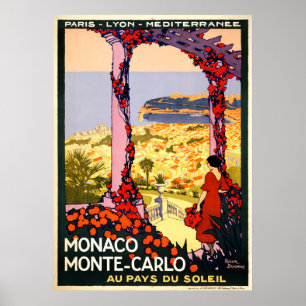 Poster Monaco. Monte-Carlo. Au pays du soleil