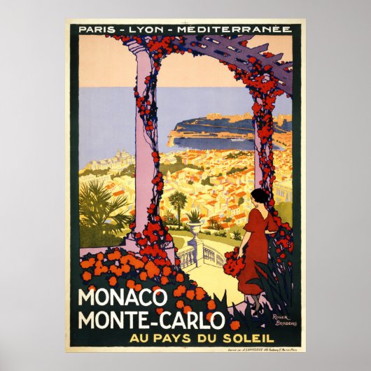 Poster Monaco. Monte-Carlo. Au pays du soleil (Devant)