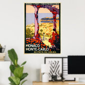 Poster Monaco. Monte-Carlo. Au pays du soleil (Bureau à domicile)