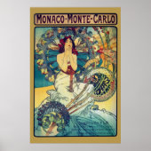 Poster Monaco Monte-Carlo (Or) (Devant)