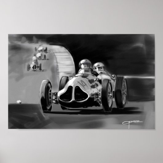 Poster Monaco Race Car (Devant)
