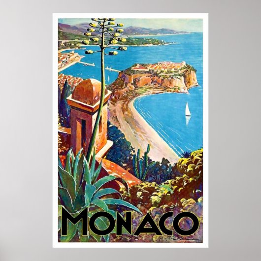 Poster Monaco, Riviera (Devant)