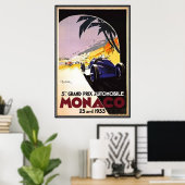 Poster Monaco vintage - (Bureau à domicile)