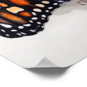 Poster Monarch Papillon Art Imprimer l'affiche (Coin)