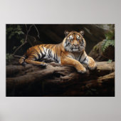 Poster Monarque de la Jungle : Portrait de tigre (Devant)