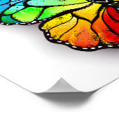 Poster Monarque papillon arc-en-ciel (Coin)