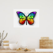 Poster Monarque papillon arc-en-ciel (Cuisine)