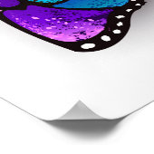 Poster Monarque papillon arc-en-ciel (Coin)