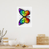 Poster Monarque papillon arc-en-ciel (Cuisine)