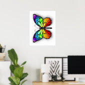 Poster Monarque papillon arc-en-ciel (Bureau à domicile)