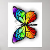 Poster Monarque papillon arc-en-ciel (Devant)