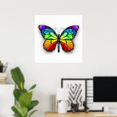 Poster Monarque papillon arc-en-ciel (Bureau à domicile)