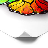 Poster Monarque papillon arc-en-ciel (Coin)