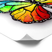 Poster Monarque papillon arc-en-ciel (Coin)